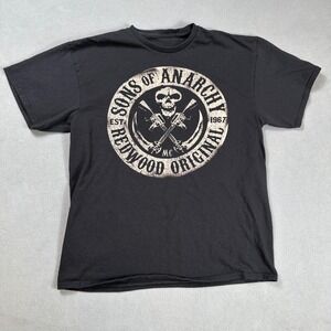 Sons of Anarchy Redwood Original MC T Shirt Mens L Black TV Show Tee FX Mayans